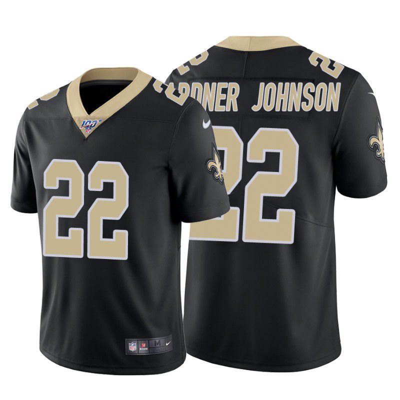 Men New Orleans Saints 22 Chauncey Gardner-Johnson Nike Black 100th Limited NFL Jersey